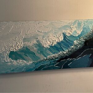 Abstract Ocean Wave Canvas Art